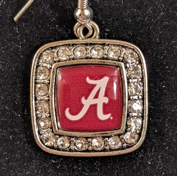 ππ BAMA ππ Rhinestone Flying A Earrings - Picture 2 of 3
